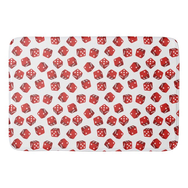 Tapis De Bain Red Dice Motif Casino Craps jeu (Devant)