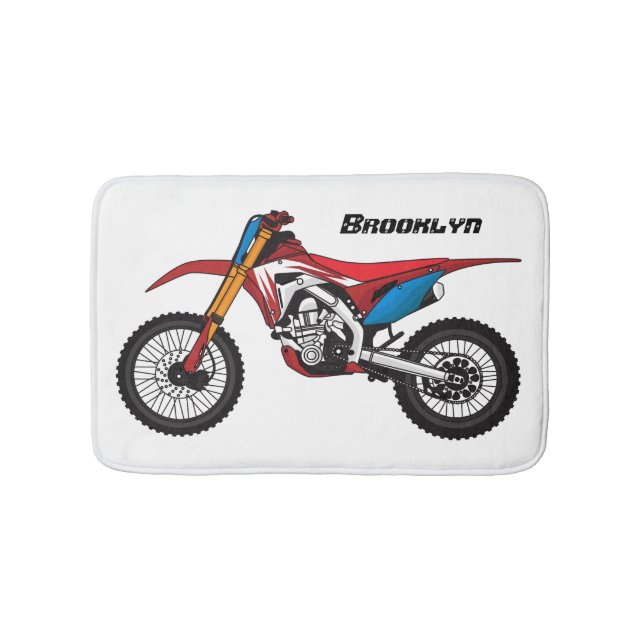 Tapis De Bain Red dirt bike motorcycle (Devant)
