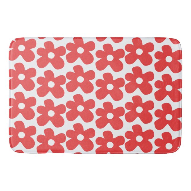 Tapis De Bain Red Flower pattern (Devant)
