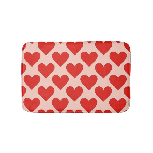 Tapis De Bain Red, traditional Valentine's day heart (Devant)