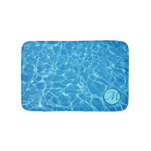 Tapis De Bain Réflexions d'eau bleue Personnaliser Mat de bain