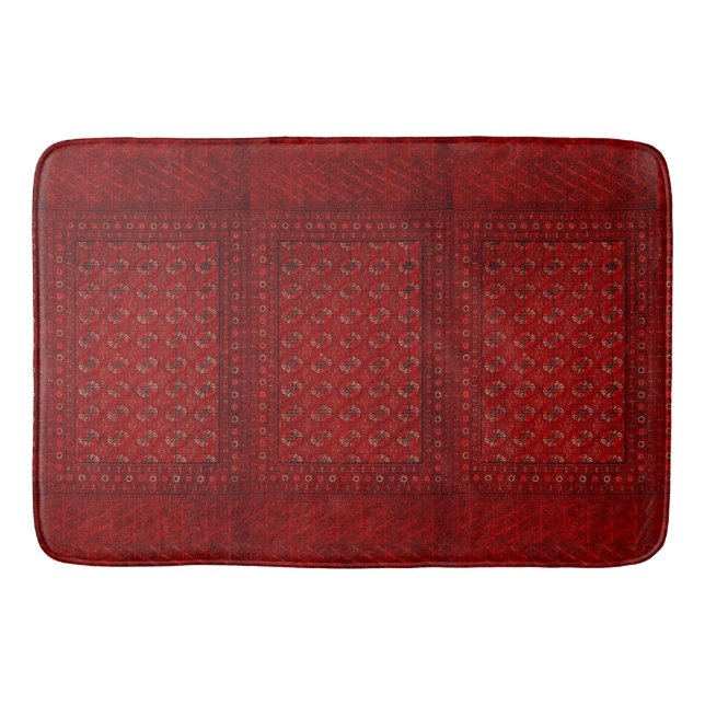 Tapis De Bain Regard de tapis oriental en rouge (Devant)