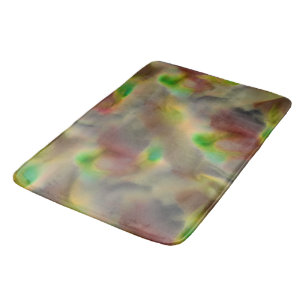 Tapis De Bain Regard de verre en rouge et vert citron sur les nu