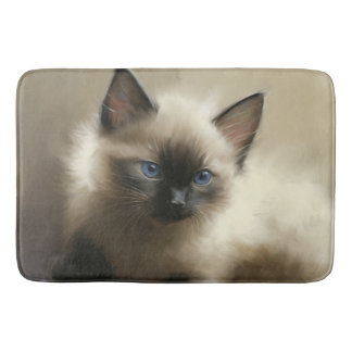 Tapis De Bain Regard D'Innocence Siamese Kitten Portrait