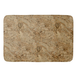 Tapis De Bain Regard fossile de marbre Brown