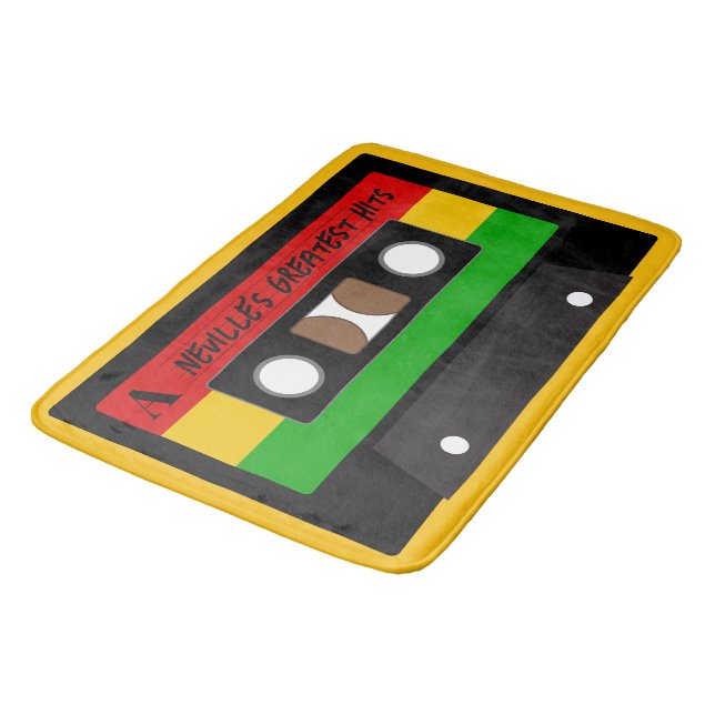 Tapis De Bain Reggae Music Musician Singer Cassette Tape (Angle)
