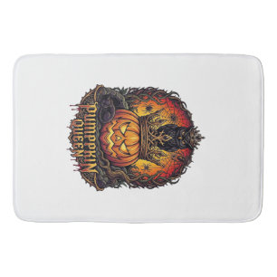Tapis De Bain Reine Citrouille Halloween Hibou Araignée Chat Noi