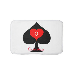 Tapis De Bain Reine noire des pique Coeur rouge Thunder_Cove