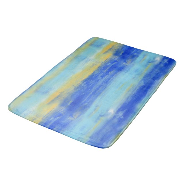 Tapis De Bain Relaxing Beach Aqua Turquiose Nautical  (Angle)