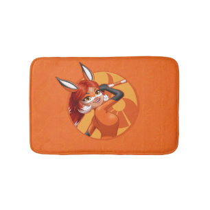 Tapis De Bain Rena Rouge Orange Badge