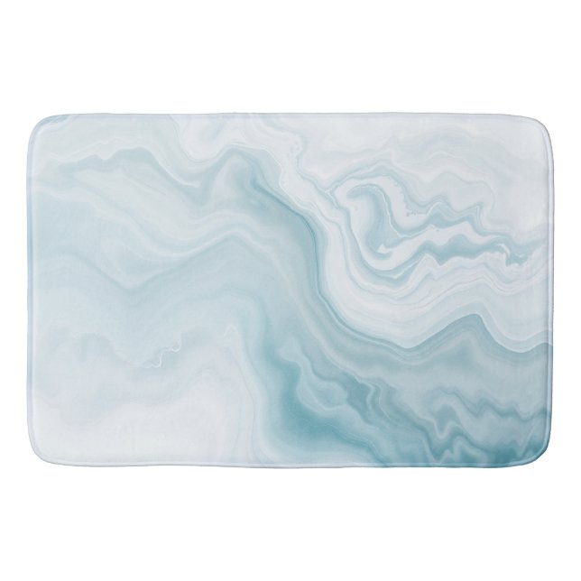 Tapis De Bain Rendu de mousse de mer Abstraite avec des torsades (Devant)
