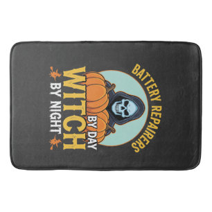 Tapis De Bain Réparateur de piles Halloween Sorcière de nuit Des