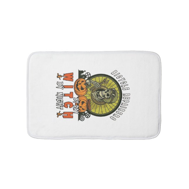 Tapis De Bain Réparateurs de vélos Sorcière Crâne Clé à molette  (Devant)
