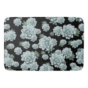 Tapis De Bain Répétez l'impression sur le noir