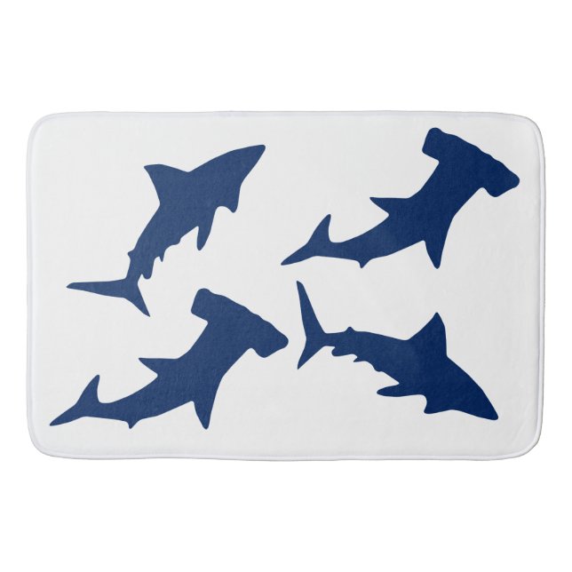 Tapis De Bain Requins et requins à tête de marteau (Devant)