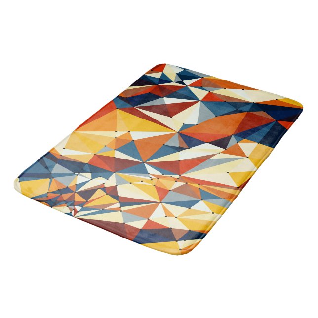 Tapis De Bain Réseau de triangles multicolores (Angle)
