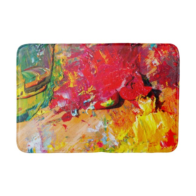 Tapis De Bain Résumé de la palette d'artiste (Devant)
