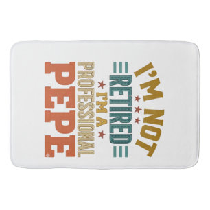Tapis De Bain Retraite Professionnelle Pepe Typographie Vintage
