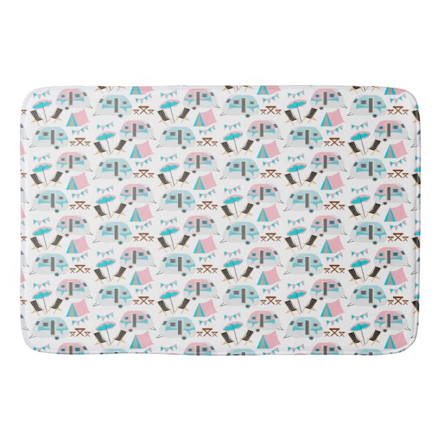 Tapis De Bain Retro Caravan Camping Cute (Devant)