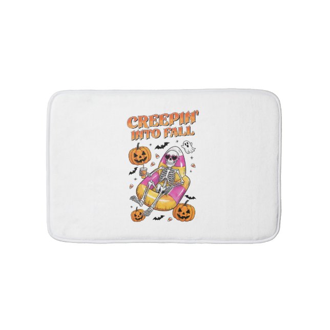 Tapis De Bain Retro Creepin dans Halloween d'automne (Devant)