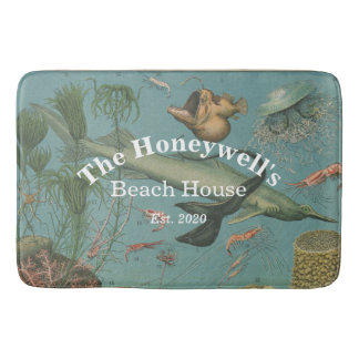 Tapis De Bain Retro design personnalisé sous la mer marine Bath