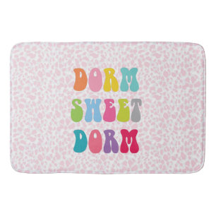 Tapis De Bain Retro "Dorm Sweet Dorm" Cheetah Imprimer