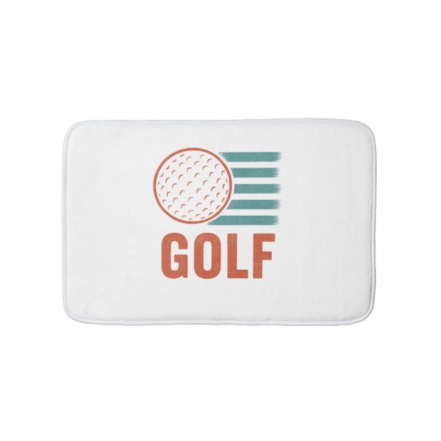 Tapis De Bain Retro Grunge Golf (Devant)