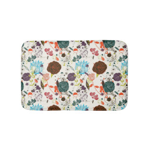 Tapis De Bain Rétro motif floral 2
