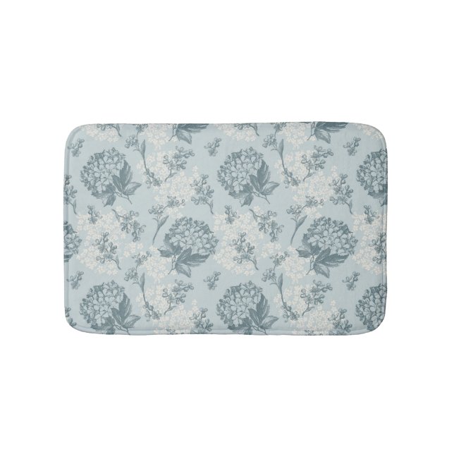 Tapis De Bain Rétro motif floral avec des fleurs de viburnum (Devant)