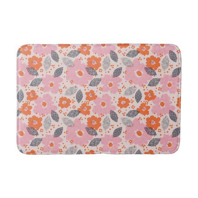 Tapis De Bain Rétro motif floral mignon (Devant)