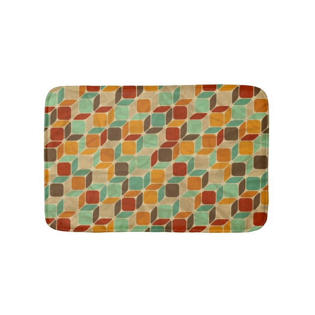 Tapis De Bain Rétro motif géométrique 4 (Devant)