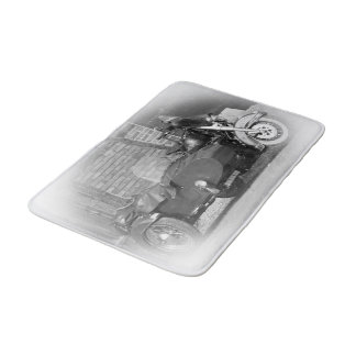 Tapis De Bain retro motorcycle sidecar bath mat