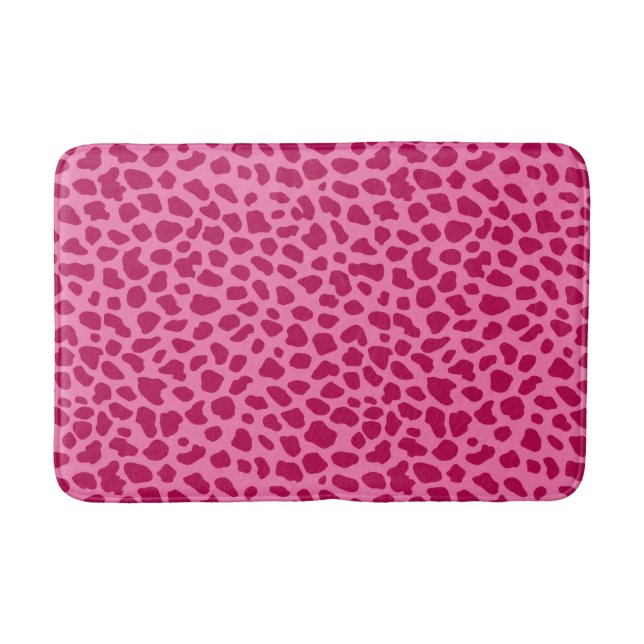 Tapis De Bain Retro Pink Cheetah Imprimer tendance y2k esthétiqu (Devant)
