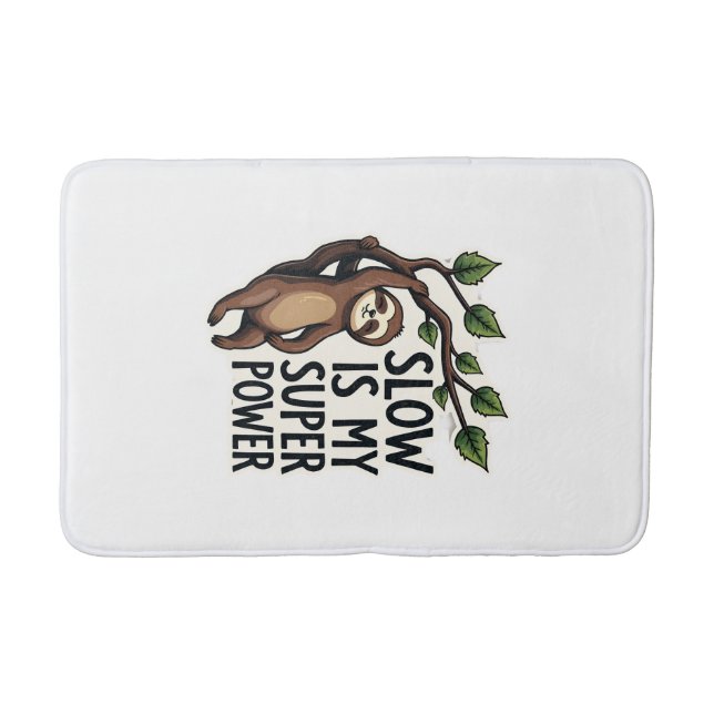 Tapis De Bain Retro Sloth Quote Shirt Funny Slow Life Vintage Te (Devant)