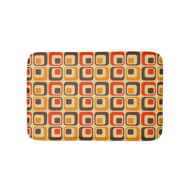 Tapis De Bain Rétro Squares Pattern (Devant)