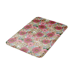 Tapis De Bain Retro Super Floral Daisy Boho