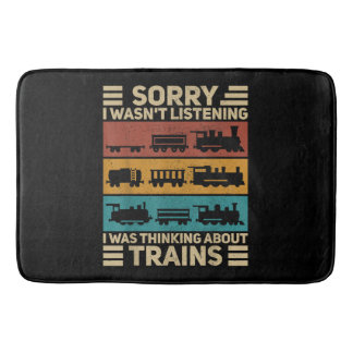 Tapis De Bain Rétro Wagon Train Lover Modèle ferroviaire Conduct