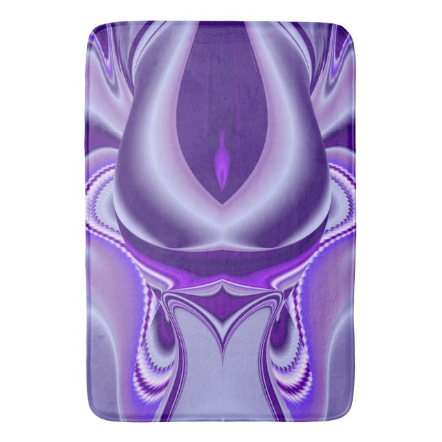 Tapis De Bain Rêves arc-en-ciel à fleurs violettes (devant Vertical)