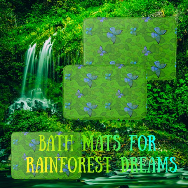 Tapis De Bain Rêves de la Forêt Tropicale Vignes Tropicales Papi (Turn your bathroom into a sensuous rainforest!)