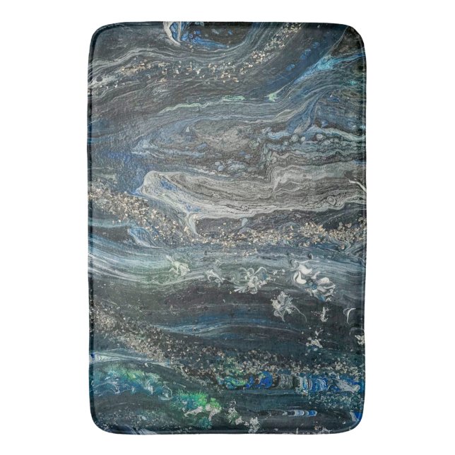 Tapis De Bain Rêves des 20 peintures abstraites de l'Océan gris  (devant Vertical)