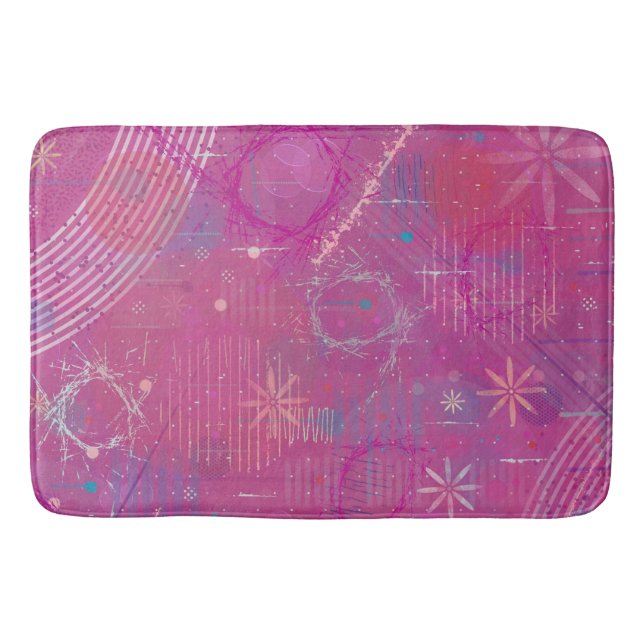 Tapis De Bain Rêves roses abstraits  (Devant)