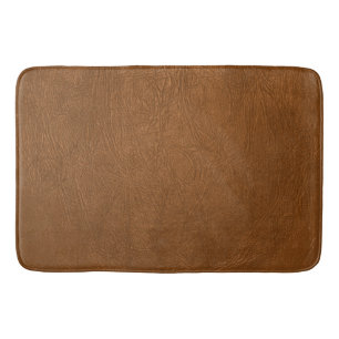 Tapis De Bain Revêtement Brown en cuir de vache