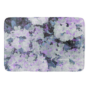 Tapis De Bain *~* Rhododendron de Grunge rustique Fleurs Blanc B