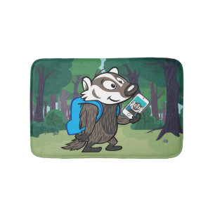 Tapis De Bain Ricky Raccoon Selfie d'un blaireau de Boomer