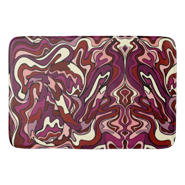 Tapis De Bain Riple framboise (Devant)