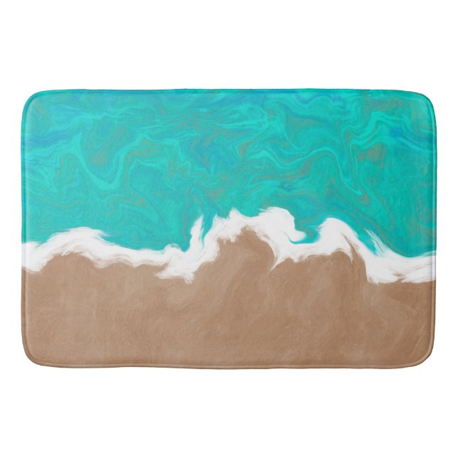 Tapis De Bain Rives du Paradis Plage de mer turquoise (Devant)