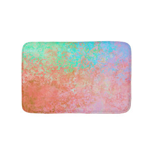 Tapis De Bain Rivière de feu Orange alcool Encre Abstraite
