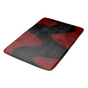 Tapis De Bain Rivière Noire moderne Rouge profond
