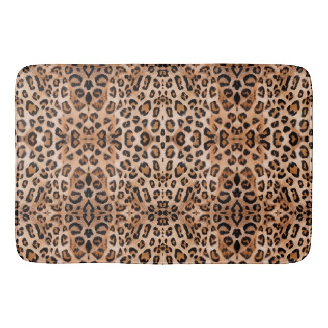 Tapis De Bain Roar avec style : Empreinte de léopard personnalis (Devant)