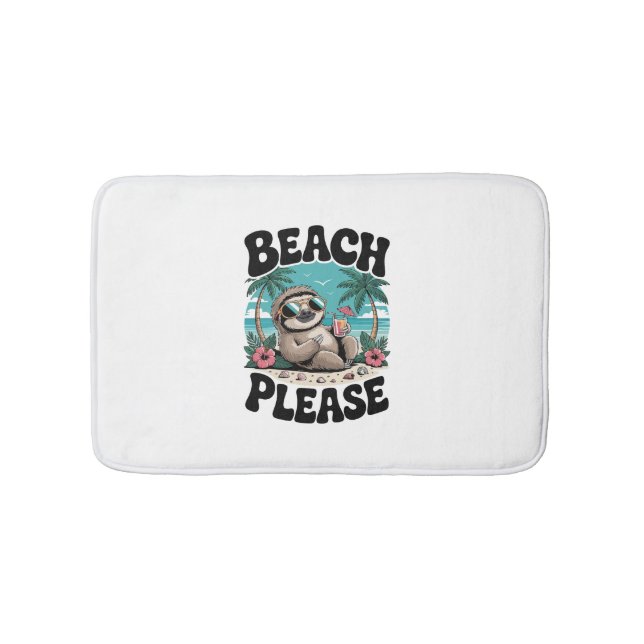 Tapis De Bain Roatan Honduras Sloth Summer (Devant)